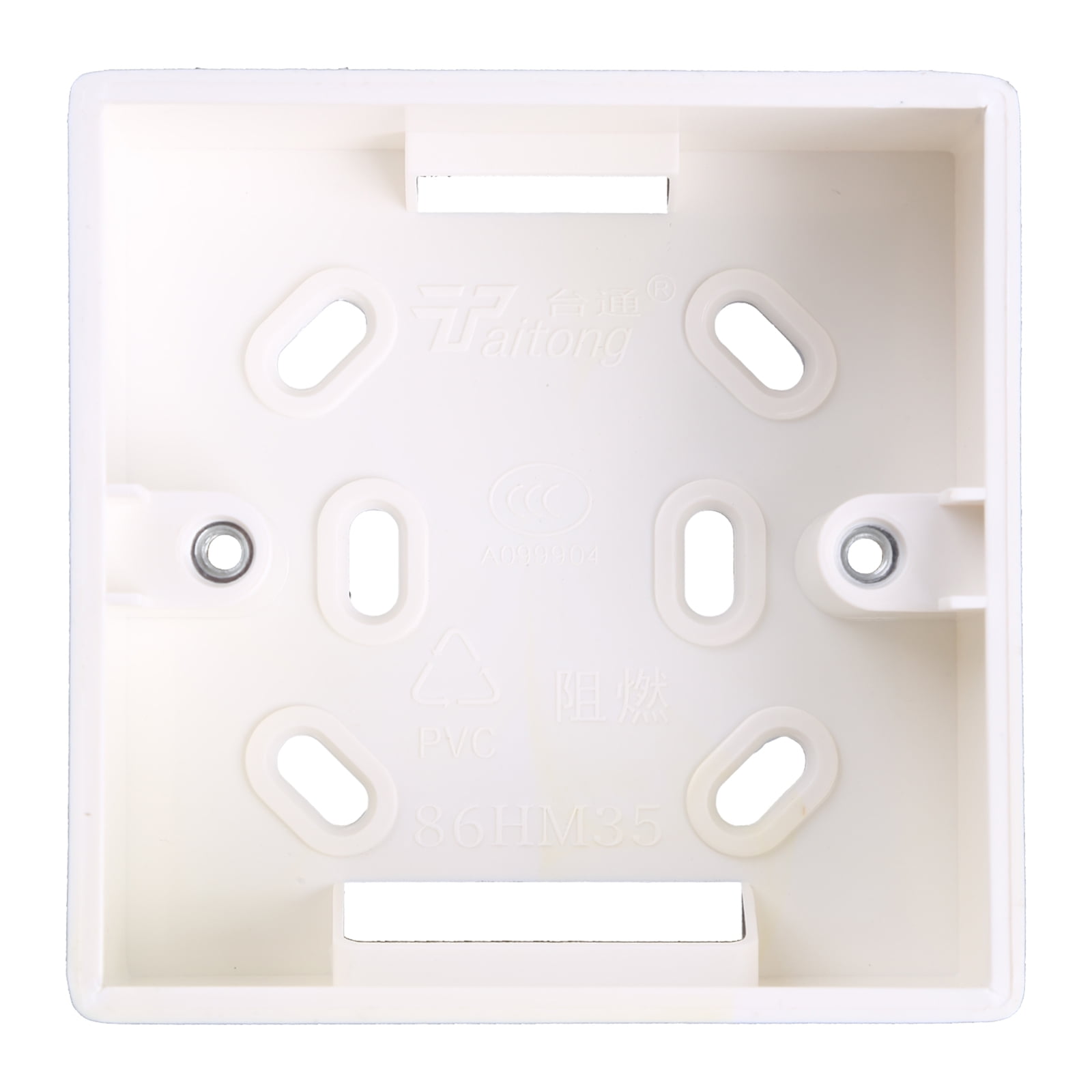 ROCKROK 86 Type White Plastic Protections Box Wall Mounted Single Gang ...