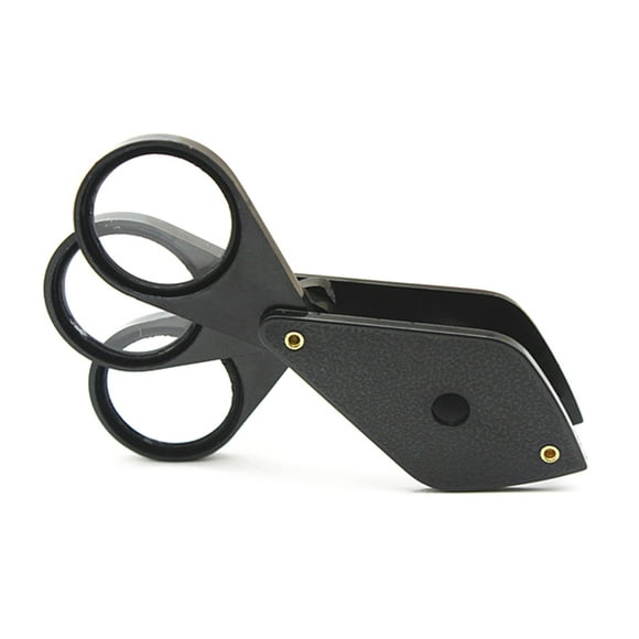 ROCKROK 8x 12x Glass Magnifier Eye Loupe Handheld Foldable Triple Lenses Lens for Jewelry Reading