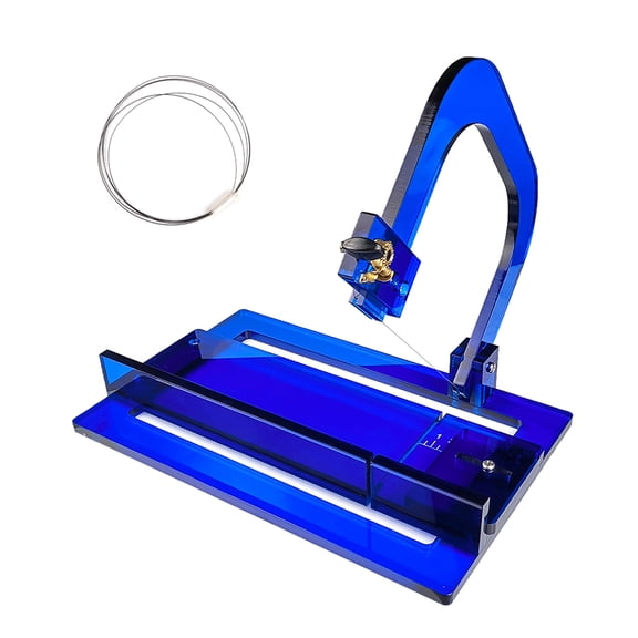 ROCKROK Adjustable Loaf Soap Cutter Acrylic Box Tool Wire for Handmade Soap Cutting Slicer Multifunction Cutting Beveler Planer Supplies