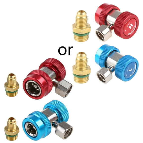 ROCKROK Car Conditioner Adapter Coupling Accessory Metal Connector Quick R134A 2PCS