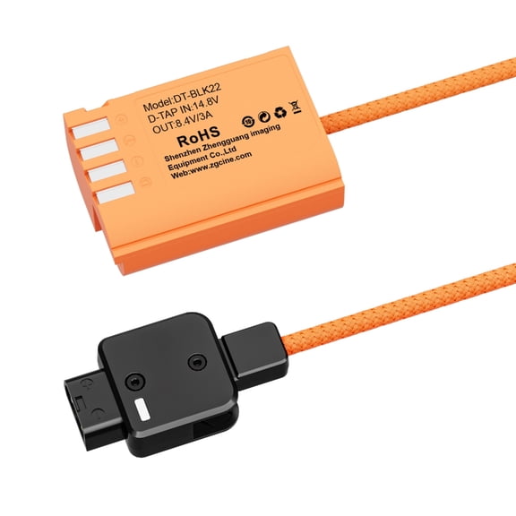 ROCKROK D Tap To DMW-BLK22 Dummy Battery For Cameras GH7 GH6 GH5M S55K S5M2 Long Use