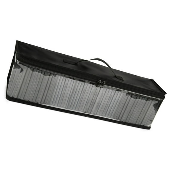 ROCKROK Disc Holder Bags with Handle Clearly View Zippered Disc Storage Bag for Media