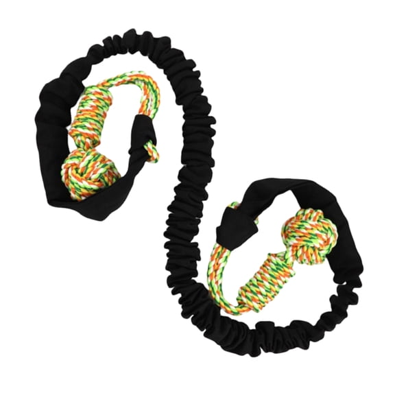 ROCKROK Dogs Outdoor Bungee Tug Toy Knot Rope Toy Funny Interactively Pet Chew Toy