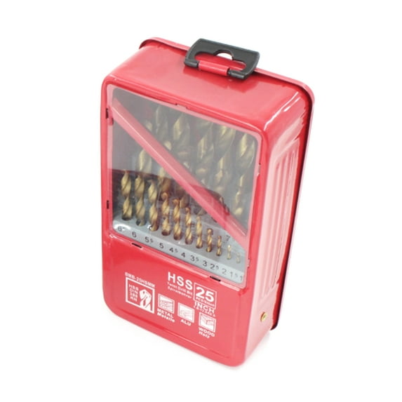 ROCKROK HSS Drill Bits Titanium Twist Drill Bit for Steel High Speed Steel Drill Bits
