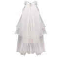 thumbnail image 1 of ROCKROK Handmade Double Layer Flower Girls Wedding Veils Cute for Rhinestone Bowknot Kids Birthday Dance Costume Photo P, 1 of 7