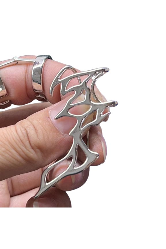 Hollow Flame Ear Wrap Earring Cool Sweet Style Metal Flame Ear Cuff Earring