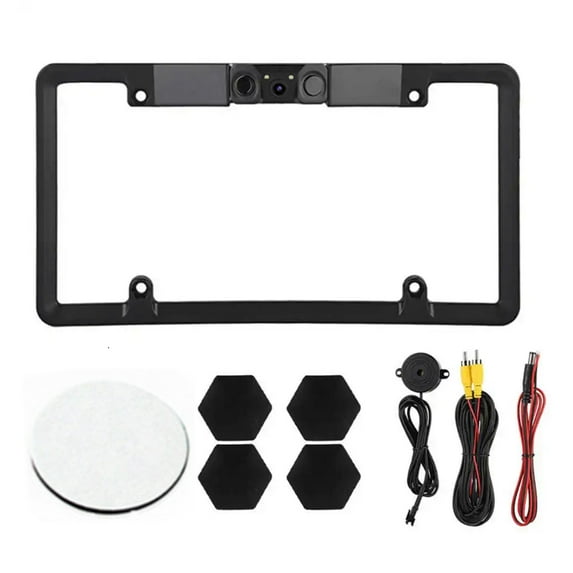 ROCKROK License Plate Frame Reverse Camera Wide Angle Rear View System High Definition