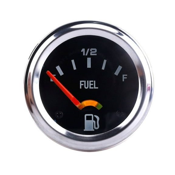 ROCKROK Metal 12V 52mm Mechanical Fuel Gauge Oil Quantity Meter with Bright LED Screen