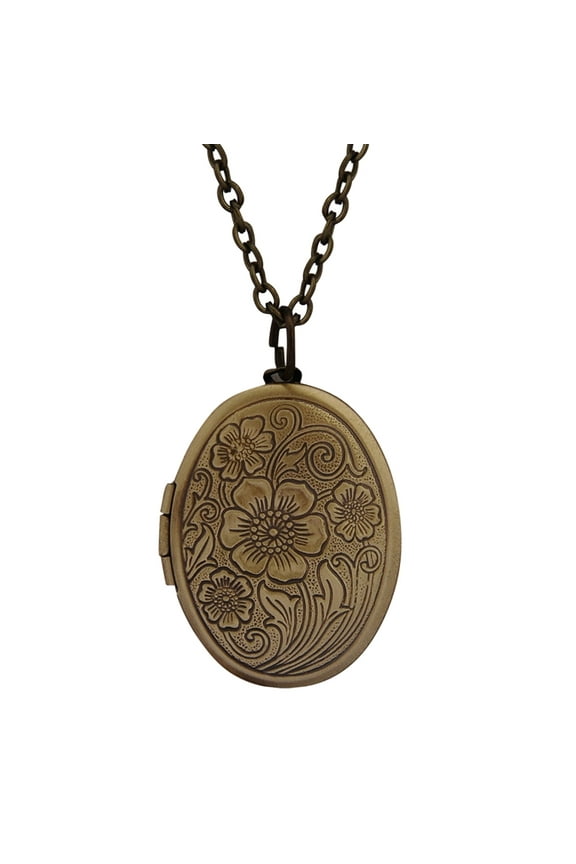 Oval Picture Locket Necklace Personalized Photo Lockets Pendant Clavicle Chain