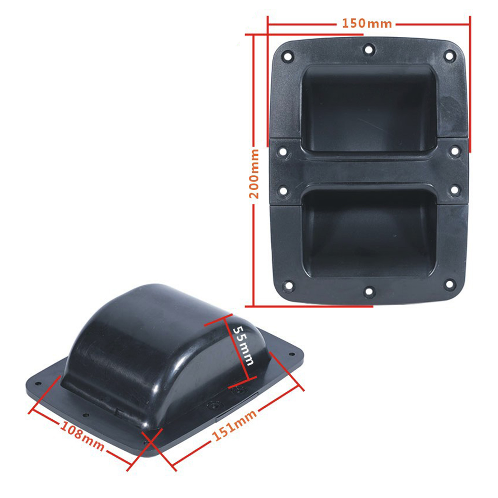 Audio Rack Handles ROCKROK Professional Recessed Speakers Cabinet Handle Thickened Sound ...
