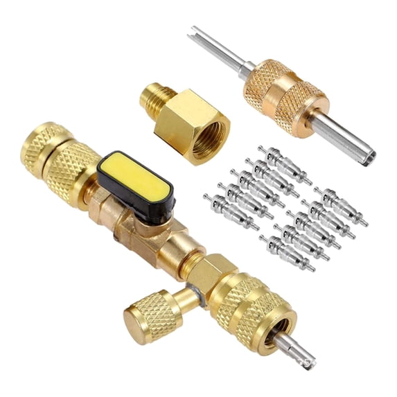ROCKROK R410A R22 Valves Core Extractor Tool Remover Installer R407C R134A Refrigerant