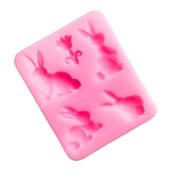 ROCKROK Rabbits Shape Candle Mould Silicone Molds Plasters Molds Casting Molds