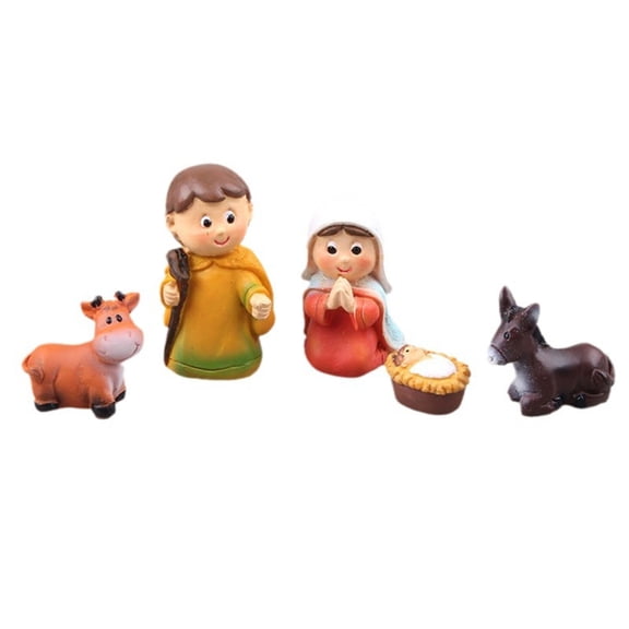 ROCKROK Resin Nativity Set Depicting Jesuss Birth Playsets For Religious Display