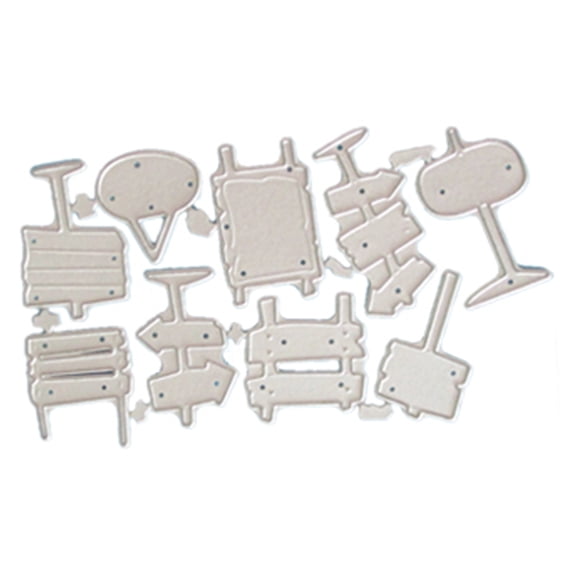 ROCKROK Road Sign Craft Die Mould Cut Card Making Embossing Stencil Mould