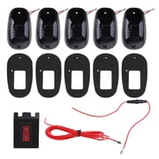 ROCKROK Smoked 5Pcs 12 LED Cab Roof Running Marker Lights Truck Pick Up SUV Off Road Set
