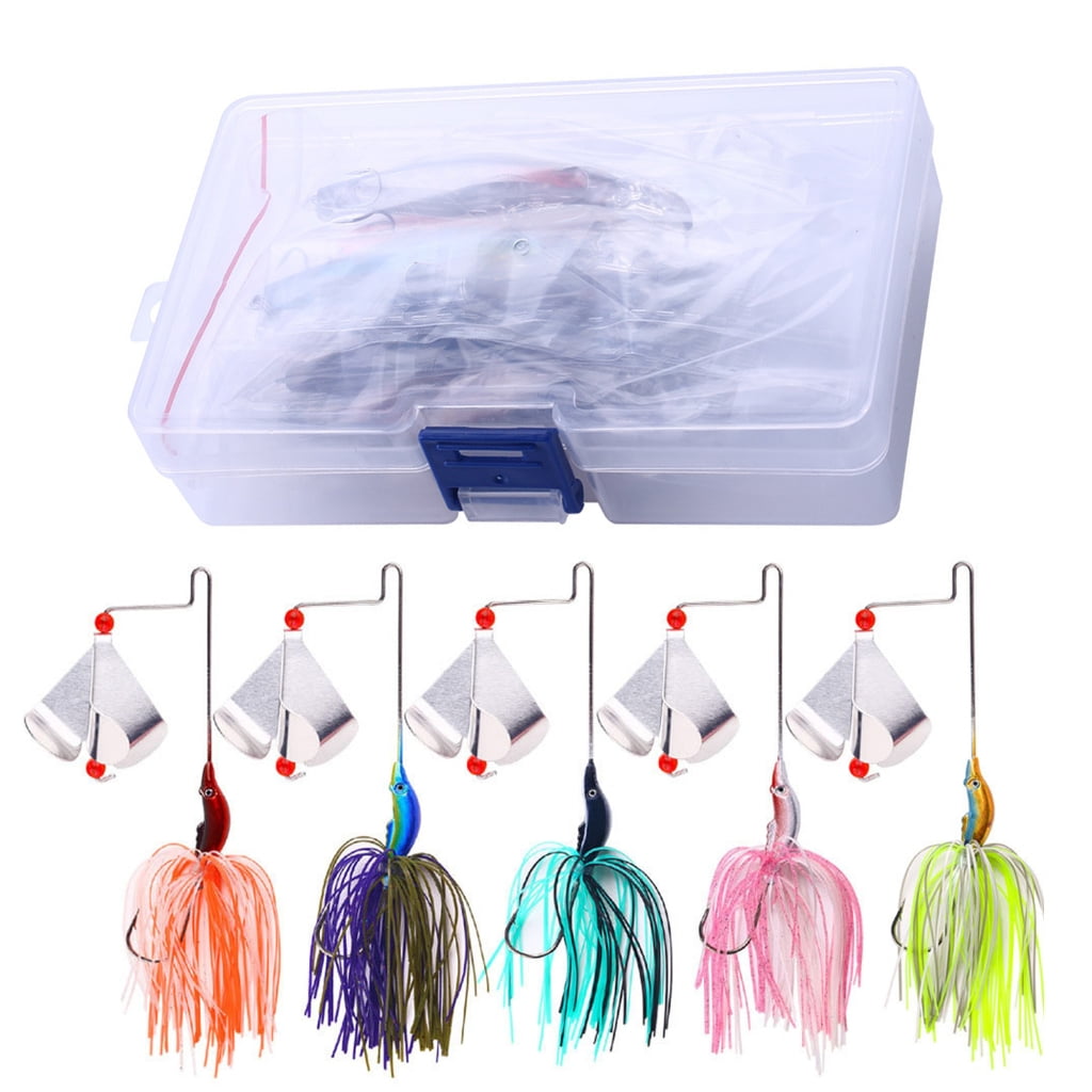 ROCKROK Spinnerbait Fishing Lures Spinner Baits for Freshwater Saltwater Fishing
