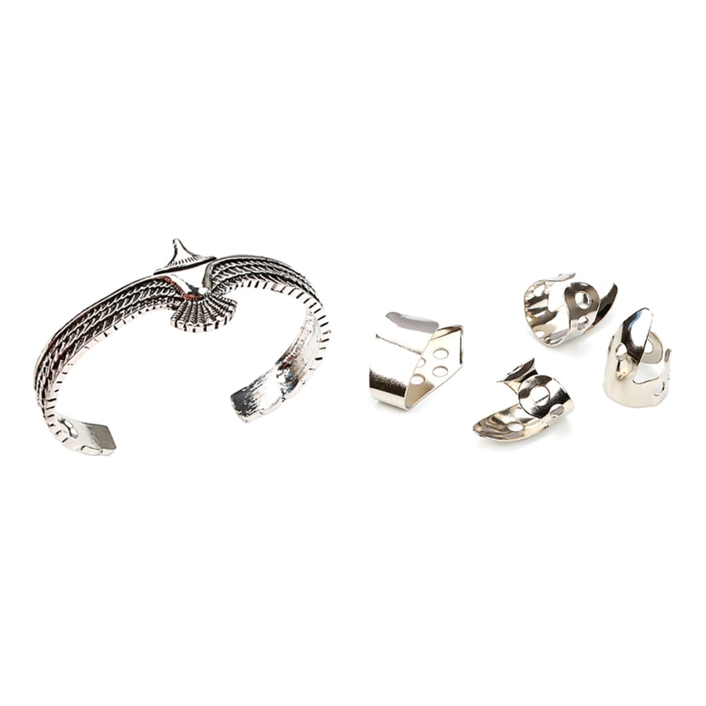 ROCKROK Thumb Finger Picks with Cuff Bracelet Open Design Finger Pick ...
