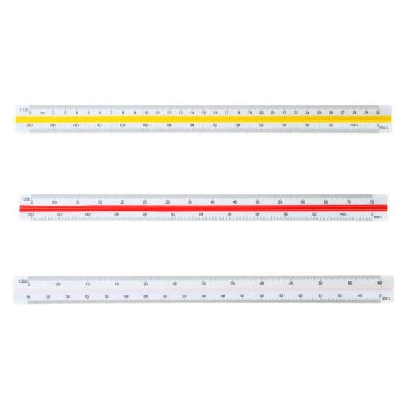 ROCKROK Triangular Scale Ruler Architectural Ruler Architect Scale Drafting Ruler for Draftsmen Engineer Constructions