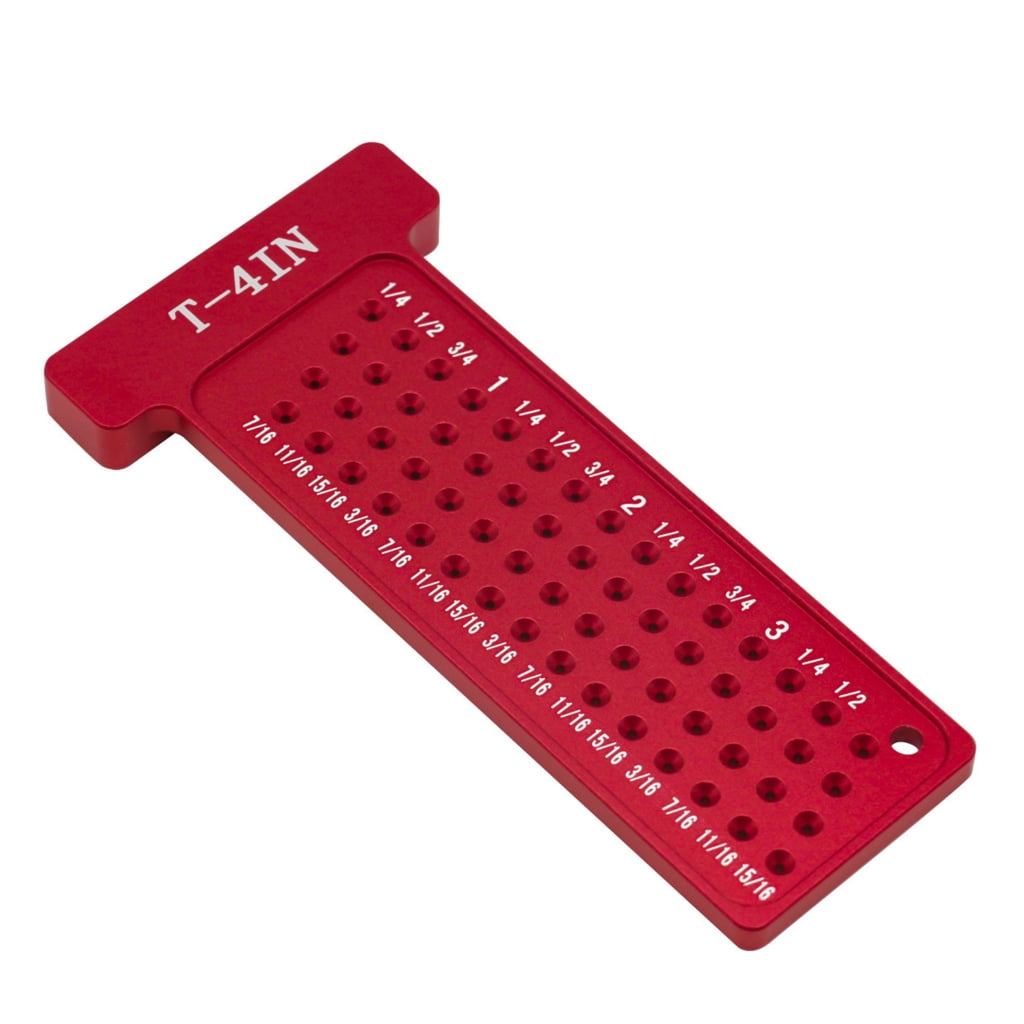 ROCKROK Woodworking T-type Line Scriber Hole Scale Ruler Marking ...