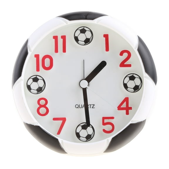 ROCKROK for Creative 3D Football Sport Alarm Clock Analog Digital Clock Analog Clock Student Kids Room Ornament Table Clock