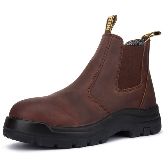 ROCKROOSTER Chelsea 6" Men's Boots, Lumen Soft Toe Rubber Outsole Pull On Safety Wide Width EE boots AK224-5