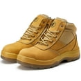 thumbnail image 1 of ROCKROOSTER Cortez Men's 6 inch Steel Toe Wheat Work Boots, YKK Zipper sided TPU Outsole Anti Static AK050-15, 1 of 8