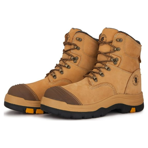 ROCKROOSTER Fort Work Boots for Men 7“ Steel Toe, Slip Resistant, Static Dissipative, Breathable, Quick Dry, Anti-Fatigue, AK232-5