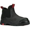 thumbnail image 1 of ROCKROOSTER Men's 6 inch Black Leather Soft Toe Waterproof EH Protective Slip On Work Boots AK303-14, 1 of 7