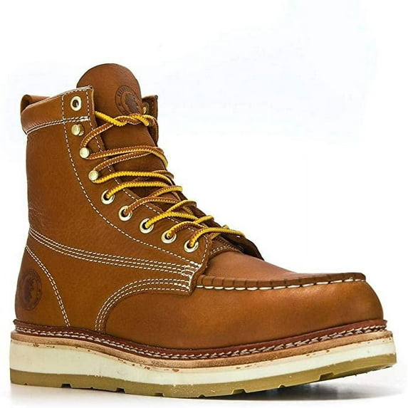 ROCKROOSTER Men's Comfortable Work Boots Norwood Non-Slip XWide Casual Shoes, Oil Resistant water resistant TPU outsole Steel shank Poron XRD, Coolmax, ASTM F2892-18 EH, Anti-Fatigue 7" AP611-8.5