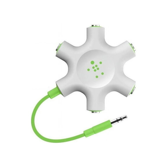 Belkin RockStar 5-Jack 3.5 mm Audio Headphone Splitter, White