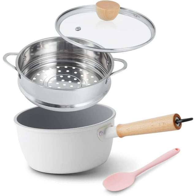ROCKURWOK Ceramic Nonstick Sauce Pan with Lid, 2 Quart Cooking Pot ...