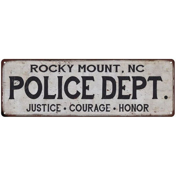 ROCKY MOUNT, NC POLICE DEPT. Home Decor Metal Sign Gift 8x24 108240012662