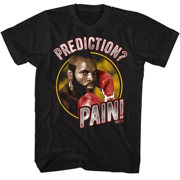 Rocky Pain Prediction Black Adult T-Shirt 4Xl