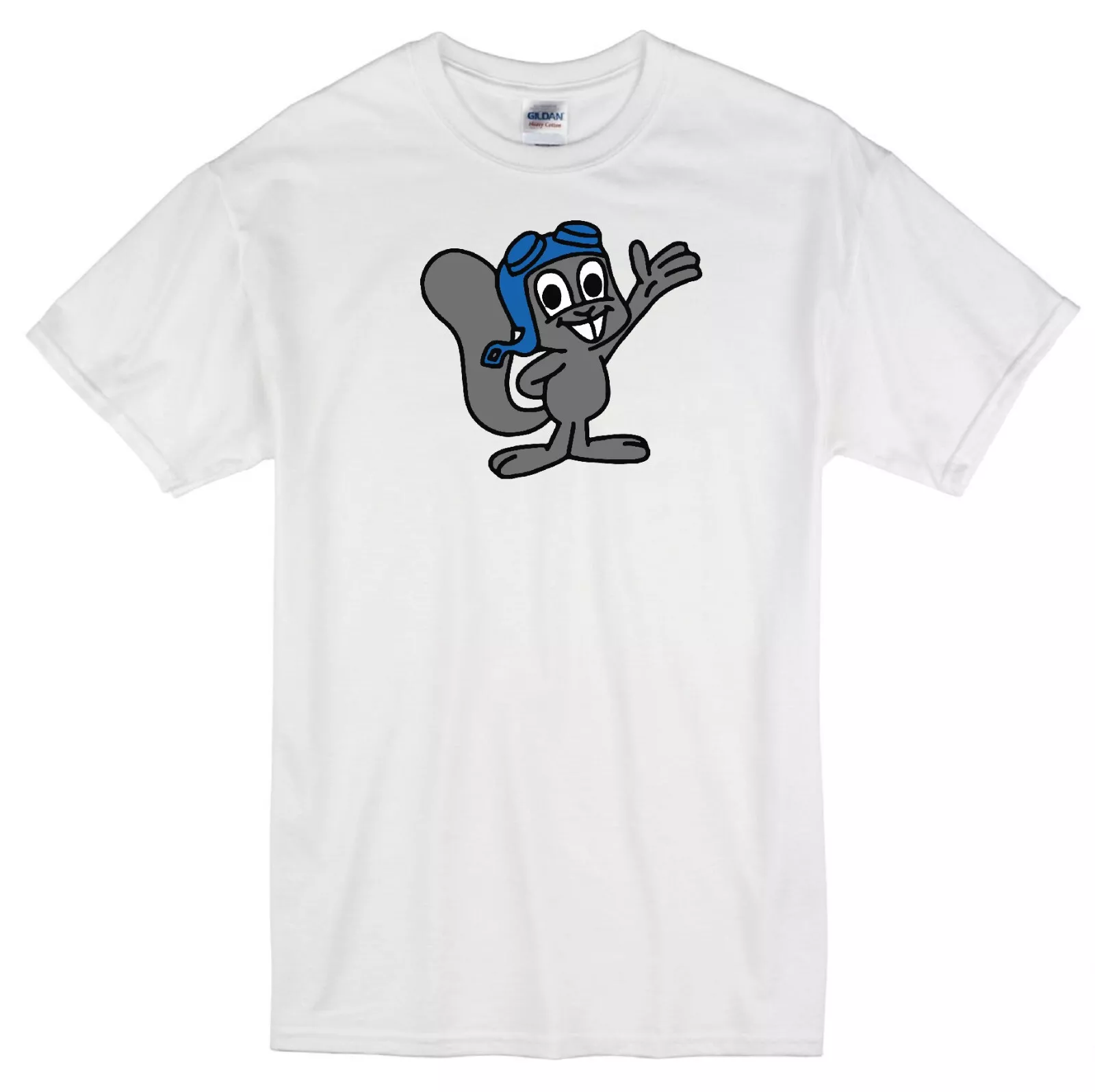 Vintage 90s Wossamotta U Rocky and Bullwinkle Cartoon Graphic Gray
