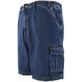 thumbnail image 1 of ROCXL Big Men’s Denim Cargo Shorts Expandable Waist Sizes 42 – 68, 1 of 7