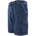 thumbnail image 1 of ROCXL Big Men’s Denim Cargo Shorts Expandable Waist Sizes 42 – 68, 1 of 7