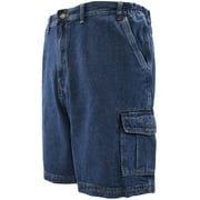 ROCXL Big Men’s Denim Cargo Shorts Expandable Waist Sizes 42 – 68