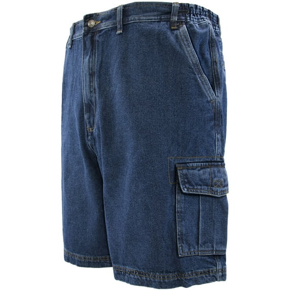 ROCXL Big Men’s Denim Cargo Shorts Expandable Waist Sizes 42 – 68