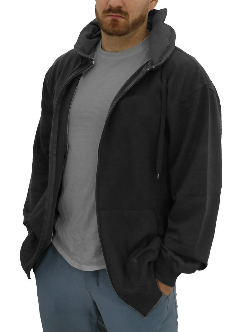 ROCXL Big Tall Men's Zip Hoodie Jacket 3XL to 5XLT Midweight