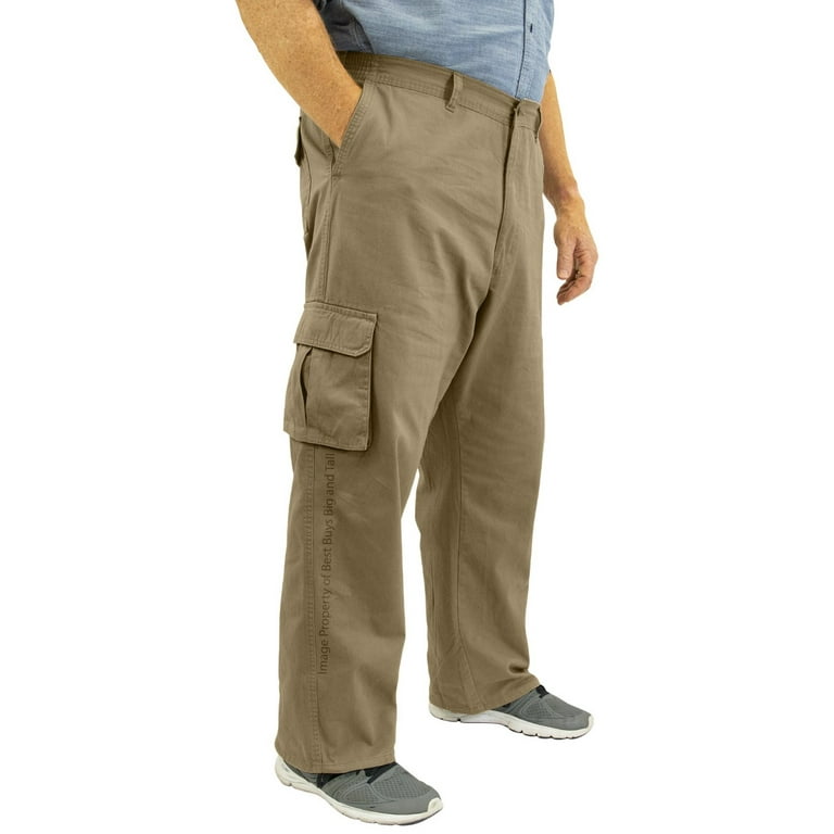 ROCXL Big Tall Sizes 42 to 68 Men s Cargo Pants Expandable Waist