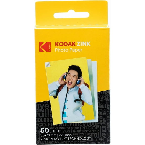 ROD-Z2X350 2''x3''Premium Zink Photo Paper 50 Sheets Compatible PRINTOMATIC