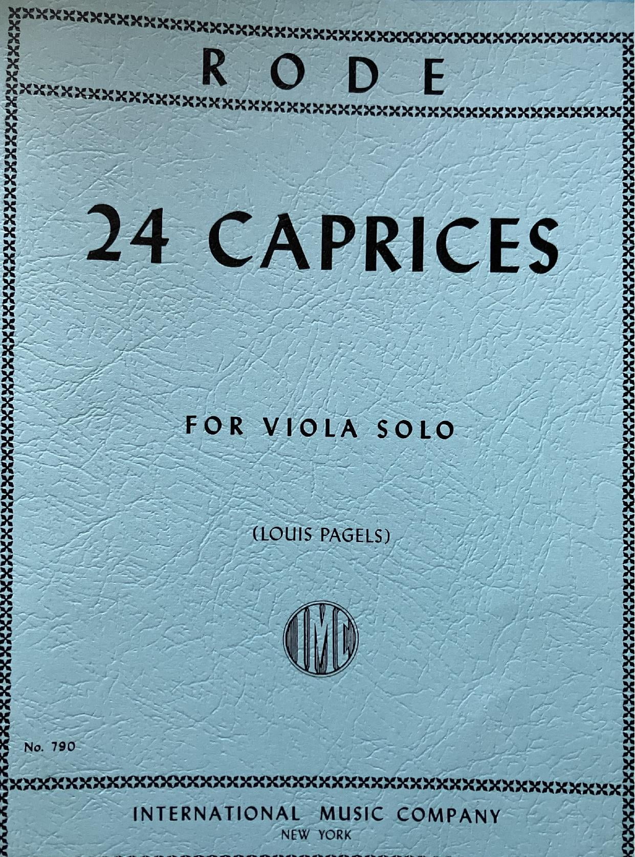 RODE - Caprichos (24) para Viola (Pagels) | C790