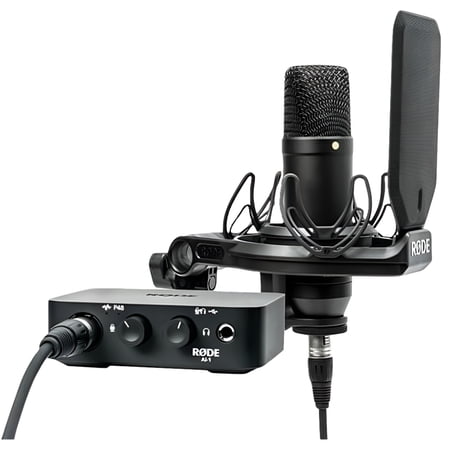 RODE NT1 Condenser Microphone and One-Channel USB Audio Interface Pack