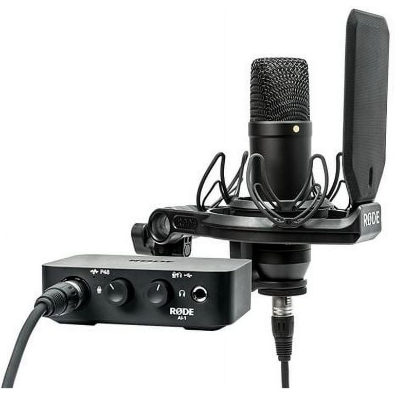 RODE NT1 Condenser Microphone and One-Channel USB Audio Interface