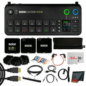 RODE RODECaster Video All-in-One Production Console | Integrated Audio & Video Mixer with Multi-Camera Switching, Touchscreen & USB-C Interface + RODE Wireless GO (Gen 3) Wireless Microphone + More