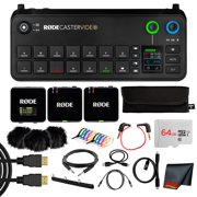 RODE RODECaster Video All-in-One Production Console | Integrated Audio & Video Mixer with Multi-Camera Switching, Touchscreen & USB-C Interface + RODE Wireless GO Gen 3 Wireless Microphone + More