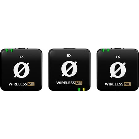 RØDE - Wireless ME Dual Compact wireless microphone system with two transmitters for dual-channel recording - Black