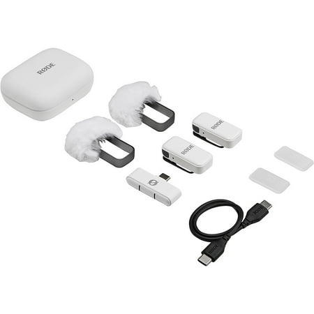 Rode Ultra-Compact Wireless Microphone for USB-C Smartphones, White