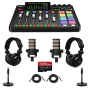 Rode RodeCaster Pro II Production Studio w/PodMic, Stand Headphone,2 User