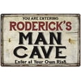 thumbnail image 1 of RODERICK'S Man Cave Sign Rustic Garage Decor Gift 12x18 Metal 112180035348, 1 of 1